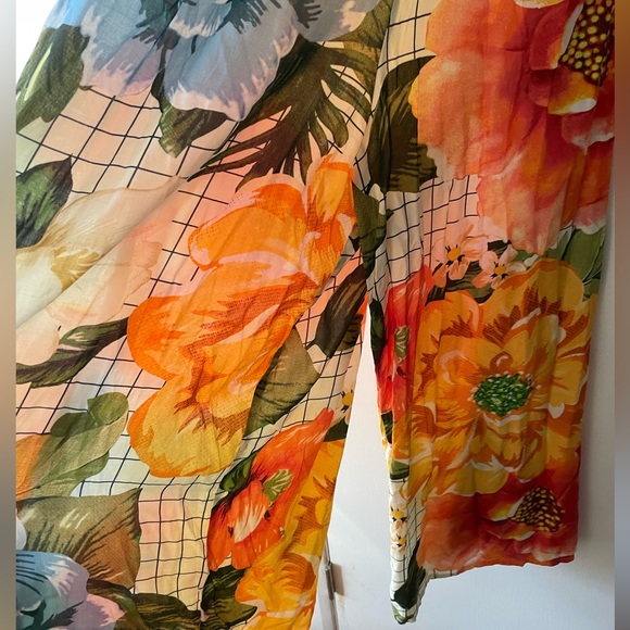 NWT Farm Rio Floral Jumpsuit with Pane Detail, Size M! - Picture 6 of 6